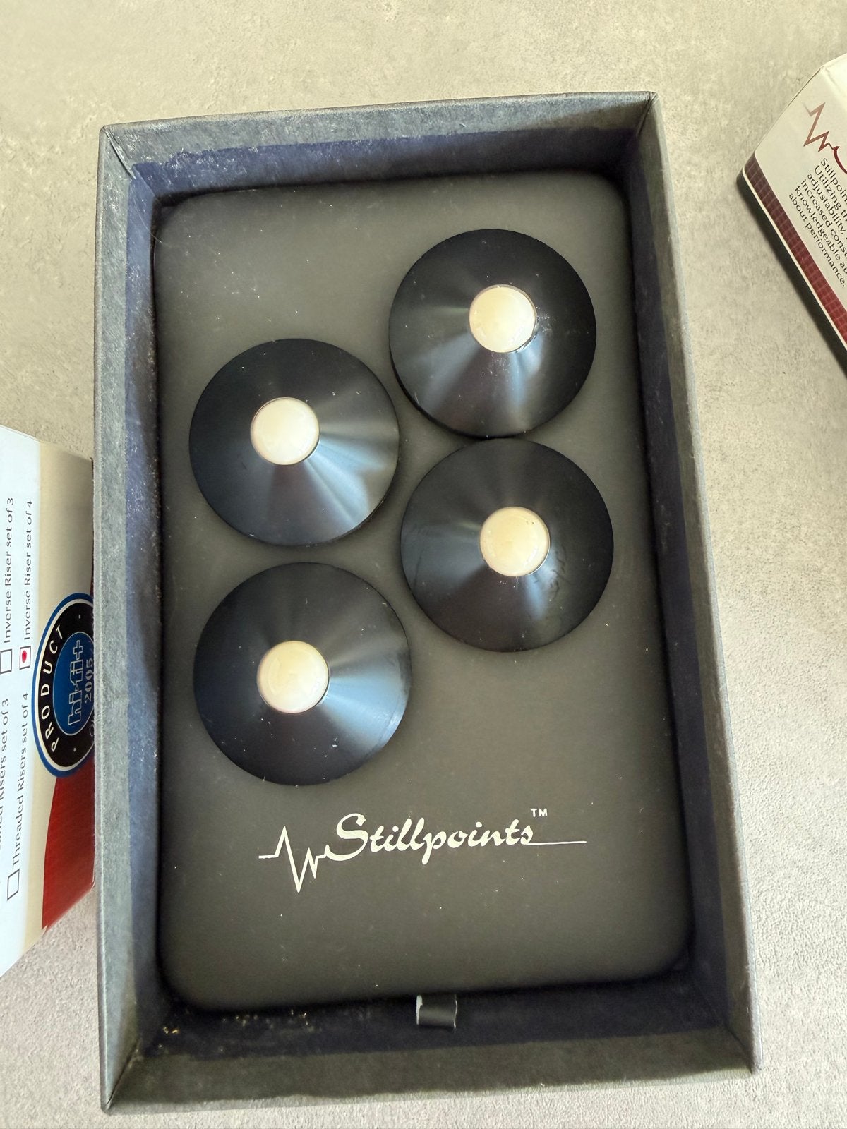 Stillpoints Resonance Dempers & Risers (8 stuks) high end, Ophalen of Verzenden, Zo goed als nieuw