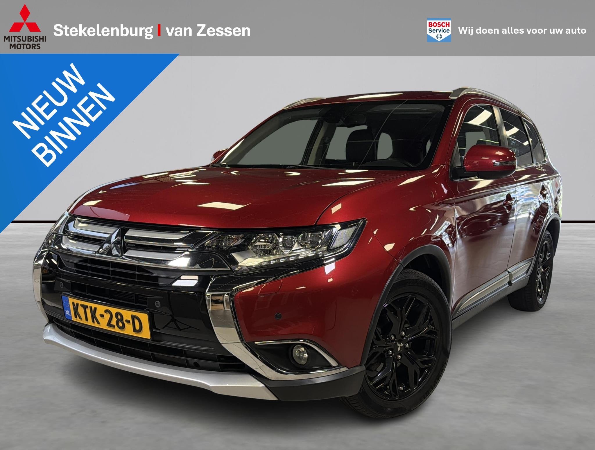 Mitsubishi Outlander 2.0 Instyle 4WD 7 Persoon, Leer, Auto's, Mitsubishi, Automaat, 1998 cc, Euro 6, 4 cilinders