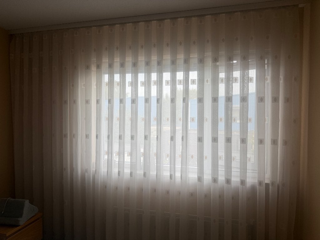 Vitrage te koop, Huis en Inrichting, Ophalen, Gebruikt, Crème, Lichtdoorlatend