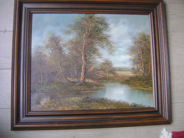 mooi oud schilderij, Antiek en Kunst, Ophalen of Verzenden, Handgeschilderd, Landschap