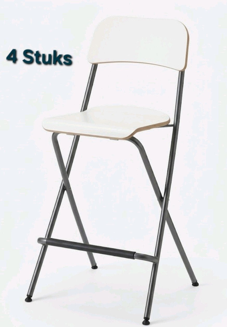 Ikea Franklin barkrukken - 4 stuks, Gebruikt, Met voetsteun, 60 tot 90 cm, Ophalen of Verzenden