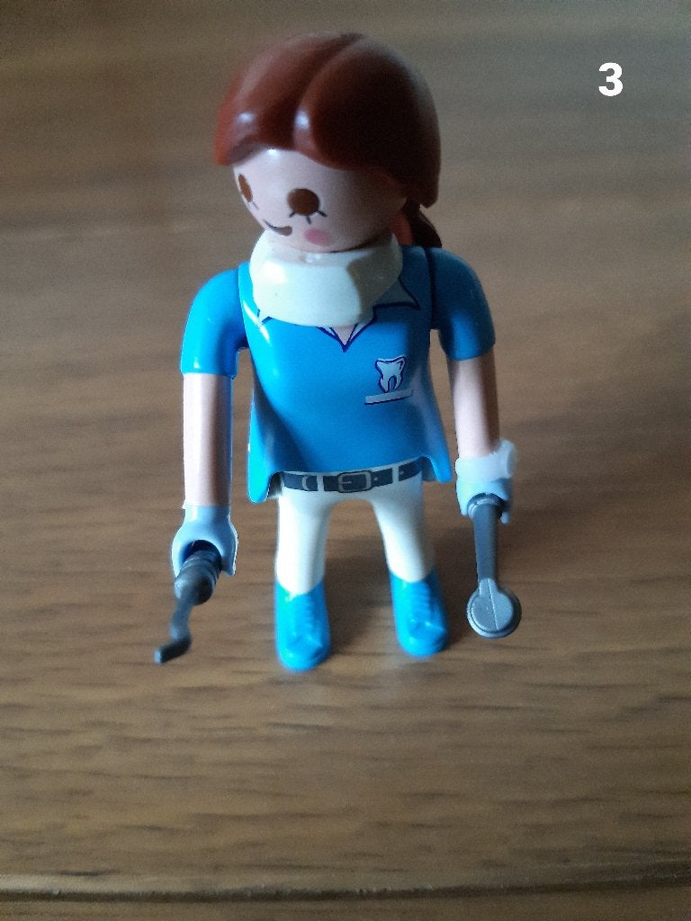 Playmobil tandarts prinses, amazone, piloot, schermer, Complete set, Overige typen, Ophalen of Verzenden, Zo goed als nieuw