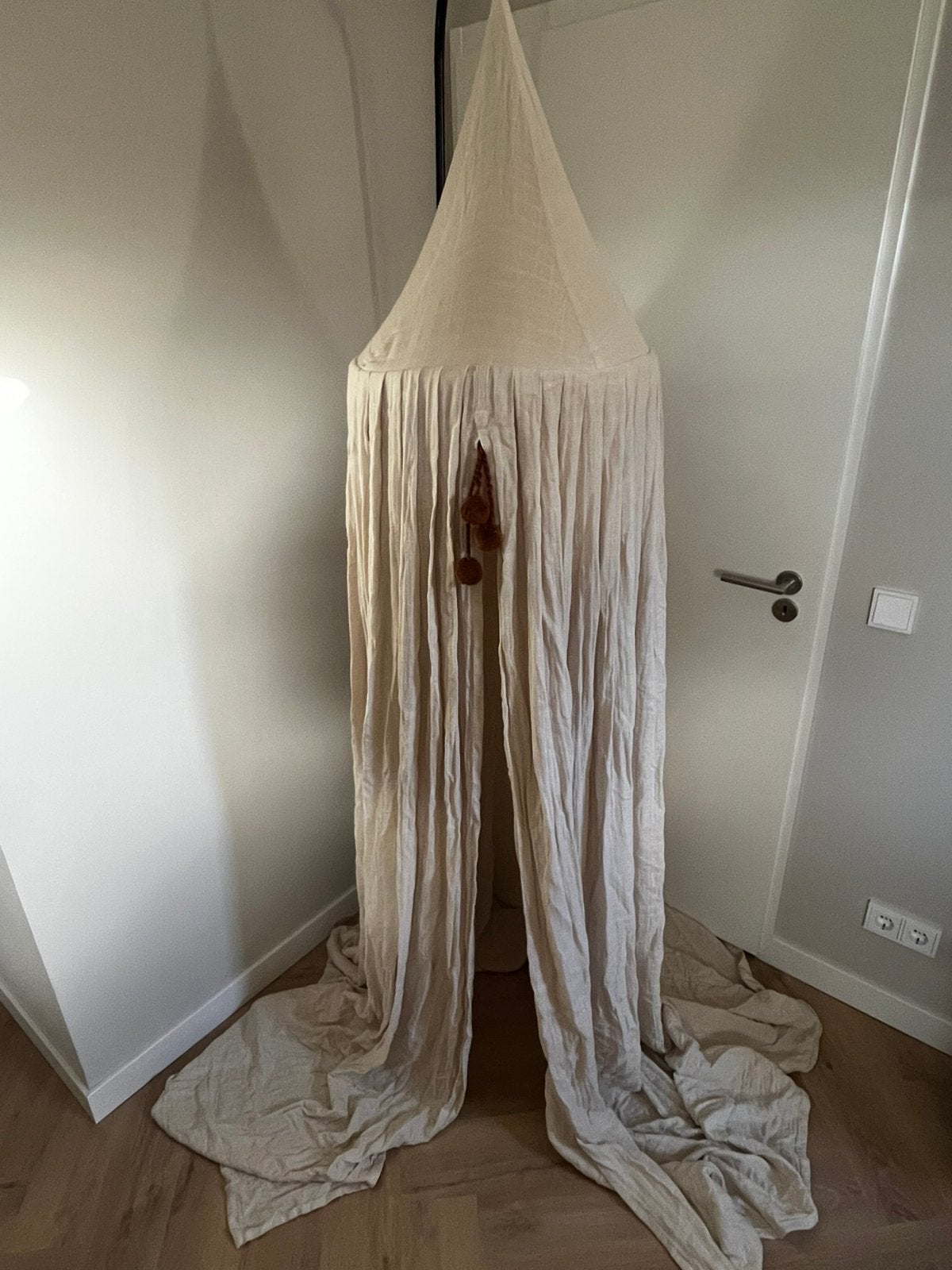 Canopy Kalamboe zand beige I.Z.G.S, Ophalen of Verzenden, Zo goed als nieuw, Ophangbaar, Klamboe