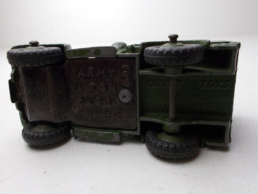 1954 Dinky Toys 641 ARMY 1 TON CARGO TRUCK + HUIF + DRIVER!, Ophalen of Verzenden, Gebruikt, Bus of Vrachtwagen, Dinky Toys