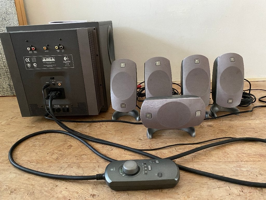 Logitech Z-5300 5.1 surround speaker system, Ophalen, Gebruikt, Audiokanaal 5.1, Logitech