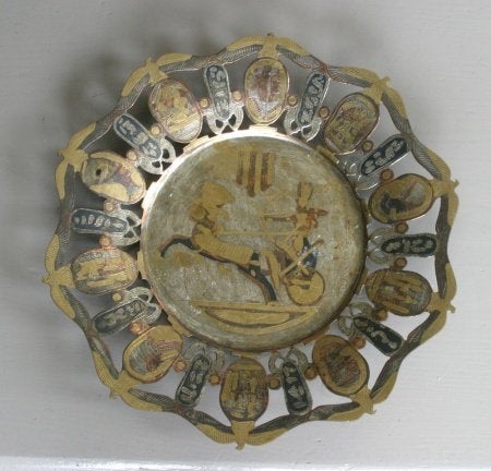 Vintage Egyptisch wandbord / sierplaat van Hosny Gomaa, Wanddecoratie, Afrika, Ophalen of Verzenden, 18 cm