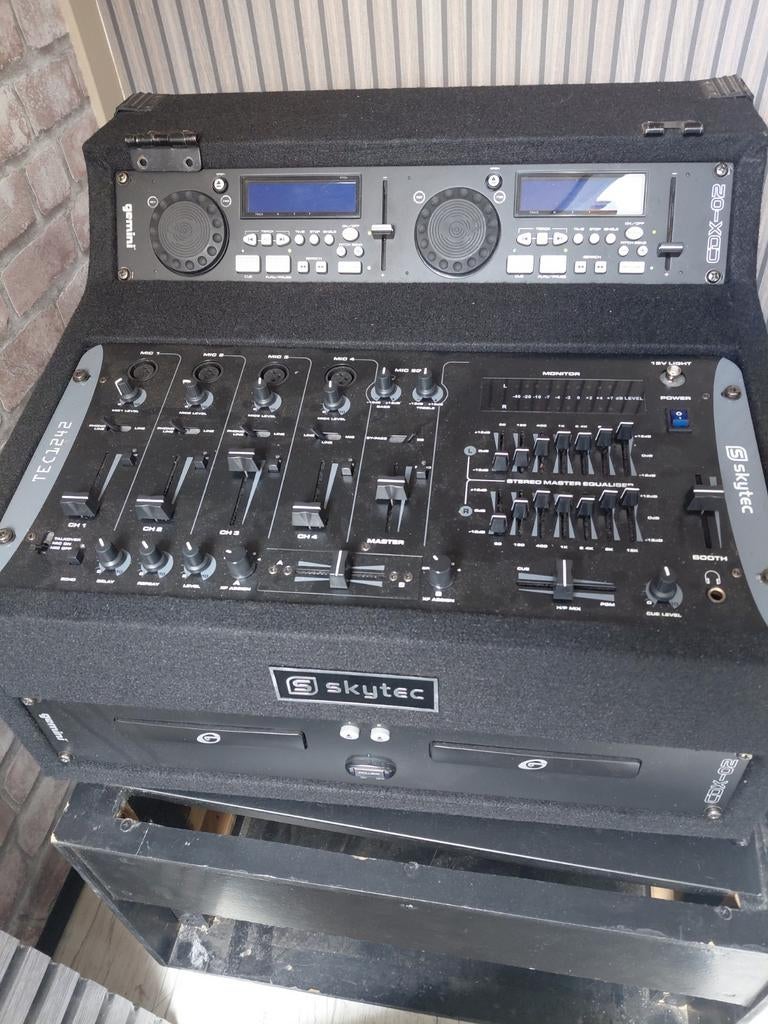 Complete DJ-set: Gemini CDX-02 spelers en Skytec mixer, Ophalen, Gebruikt, Dj-set, Overige merken