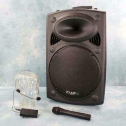 IBIZA SOUND PORT15VHF-BT MOBILE SPEAKER DRAADLOZE MICROFOON