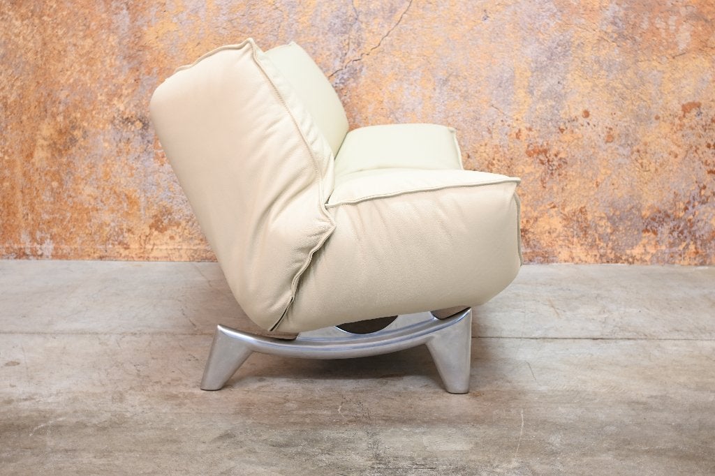 NIEUW beklede leren Leolux Tango verstelbare design bank, Leolux, Leolux, 150 tot 200 cm, 75 tot 100 cm
