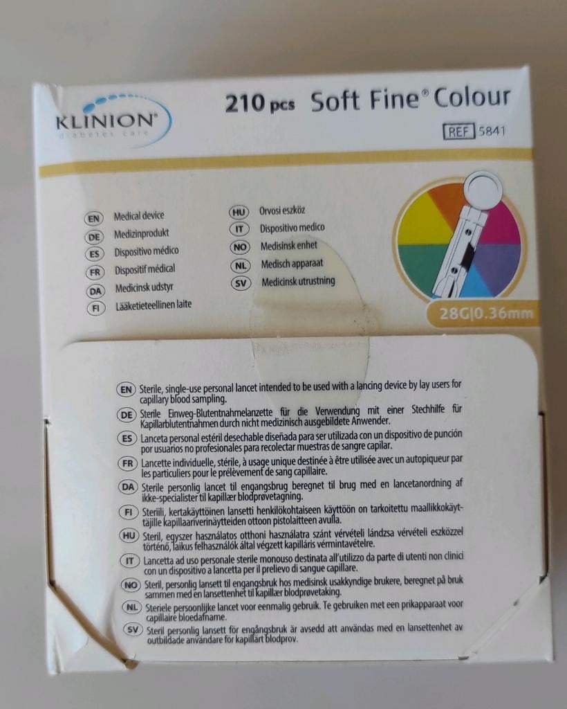 Lancetten Soft Fine® Colour, 210 stuks van Klinion, Ophalen of Verzenden, Nieuw