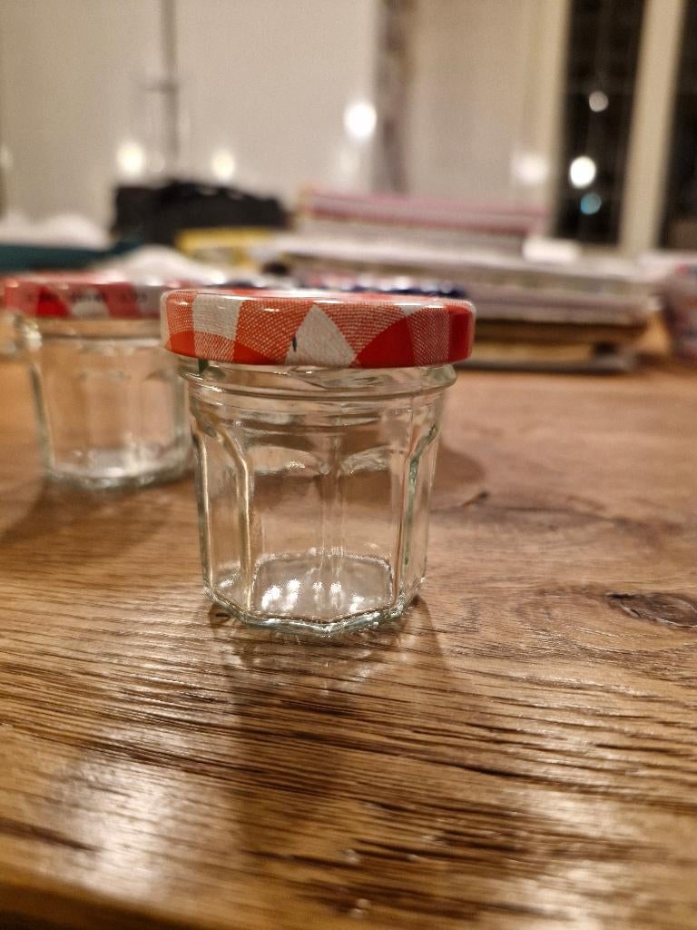 5 kleine Bonne Maman jampotjes, Ophalen, Gebruikt, Glas, Pot, Bus of Blik
