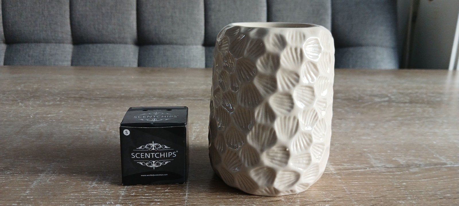 Scentchips geurwax met honeycomb brander beige honingraat, Ophalen of Verzenden, Nieuw, Beige, Overige materialen