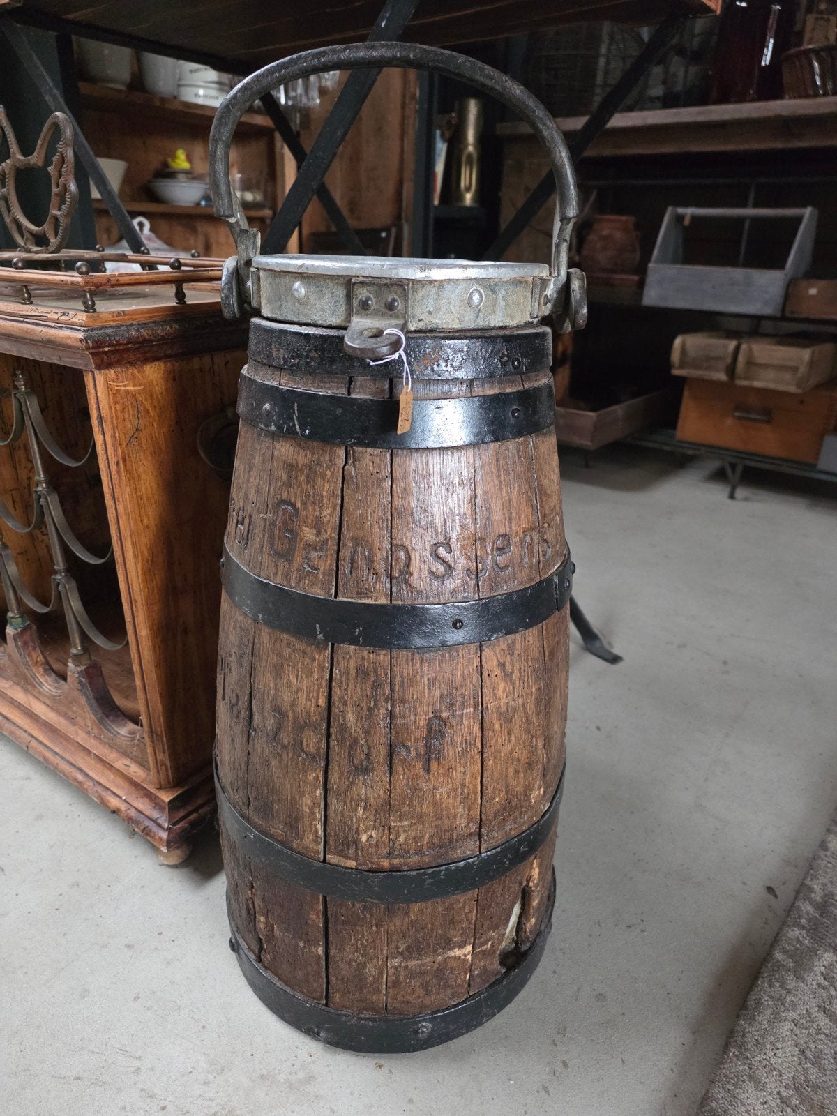 antiek oud houten botervat, Antiek en Kunst, Ophalen of Verzenden