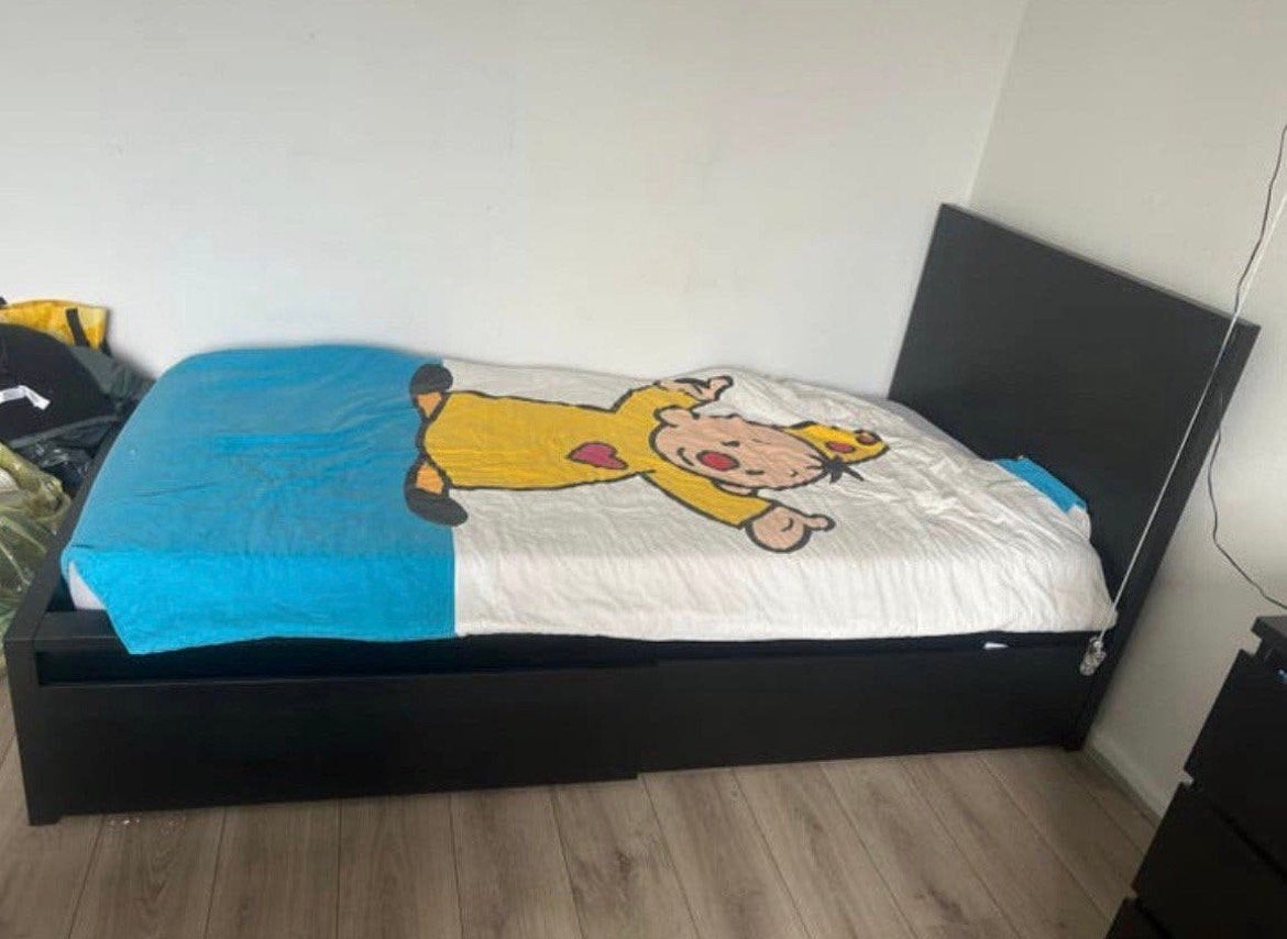 Ikea bed met lades, Ophalen, Zo goed als nieuw, 180 cm of meer, 85 tot 100 cm