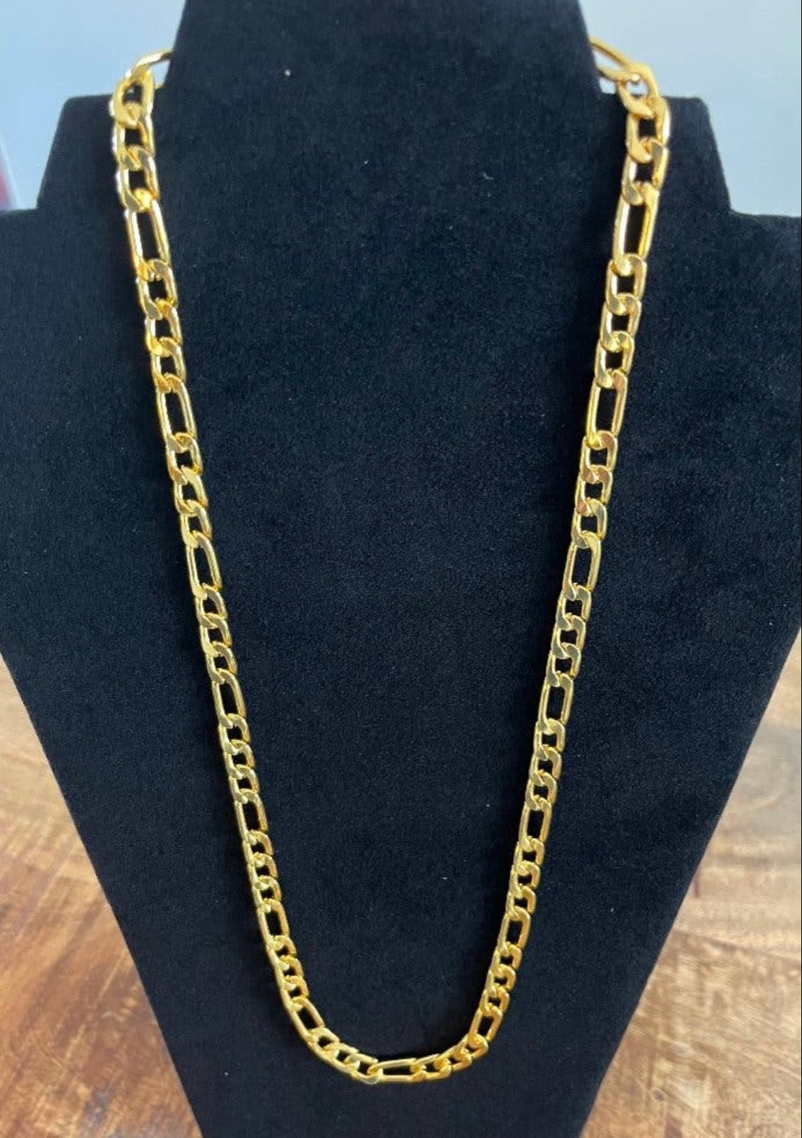 Nieuwe Goud Vergulde Brede Figaro Schakel Ketting 65 CM, Sieraden, Tassen en Uiterlijk, Kettingen, Ophalen of Verzenden, Nieuw