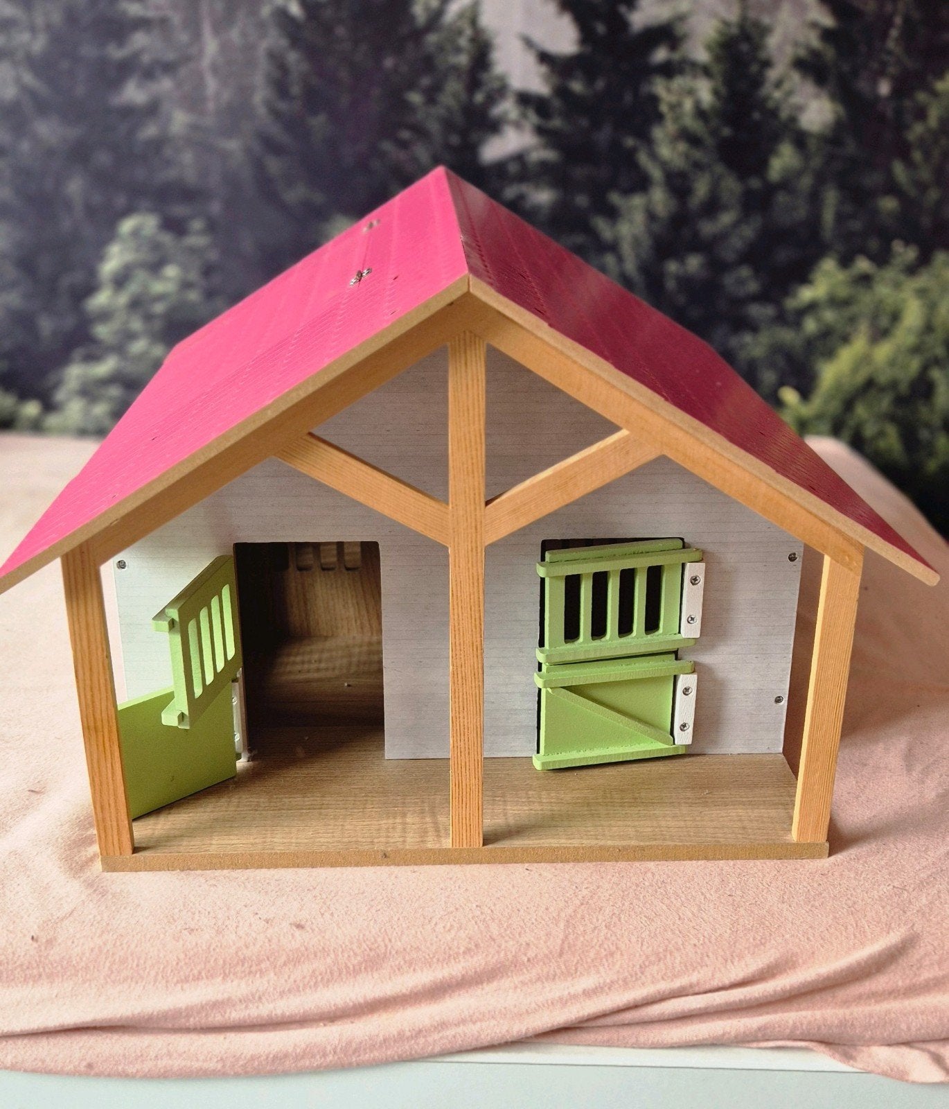 Kids Globe Paardenstal voor Schleich paarden, Ophalen, Zo goed als nieuw, Jongen of Meisje