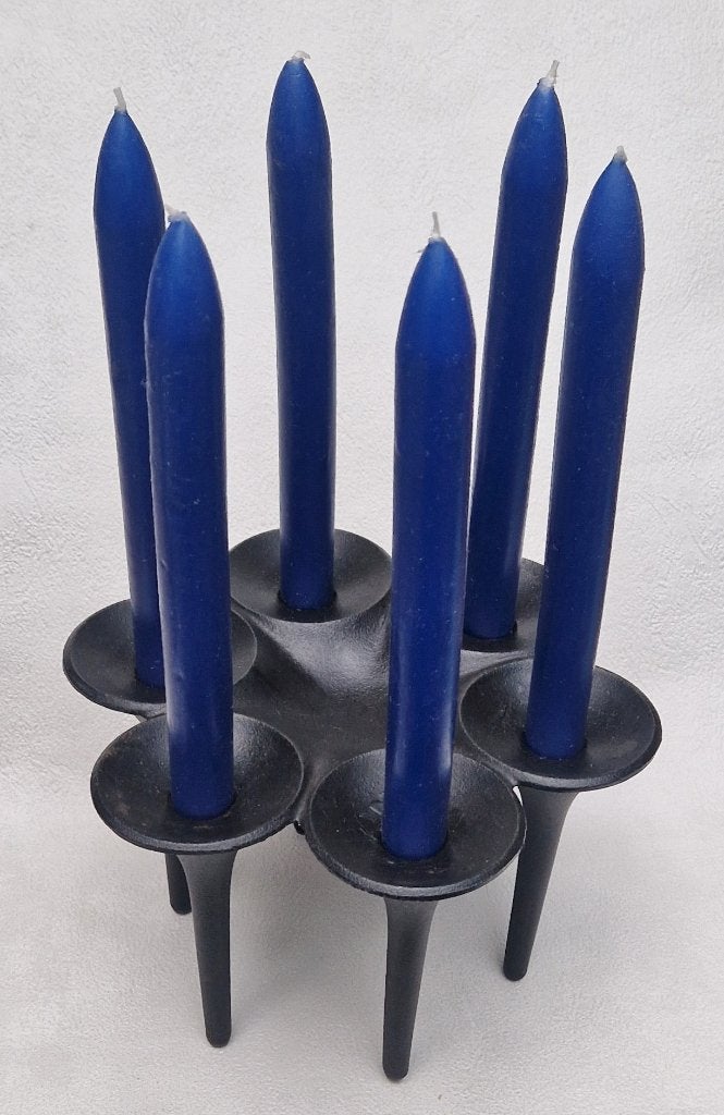 Iconic HORNBLOWER Midcenturymodern Danish design candlestick, Gesigneerd, Zwart, Ophalen of Verzenden, Metaal
