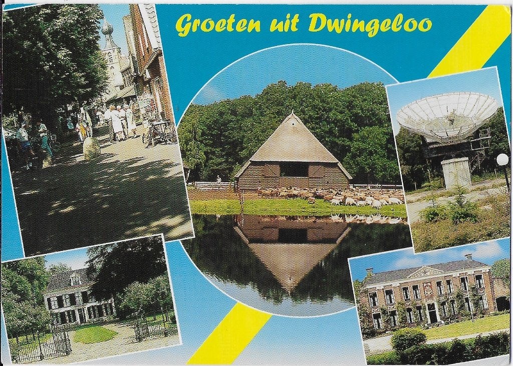 Q515 gelopen ansichtkaart groeten uit dwingeloo, Ophalen of Verzenden, 1980 tot heden, Gelopen
