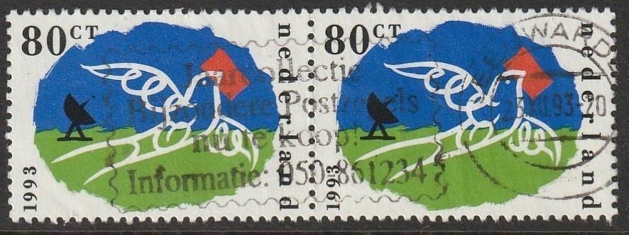 Nederland 1993 1574 Dag vd postzegel-paar, Gest Leeuwarden, Ophalen of Verzenden, Na 1940, Gestempeld