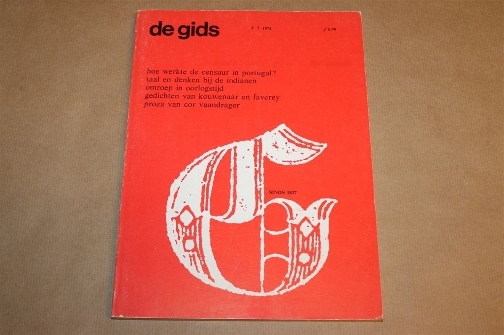 De Gids 1974 Nr. 5 — Kouwenaar Faverey Vaandrager, Ophalen of Verzenden, Gelezen