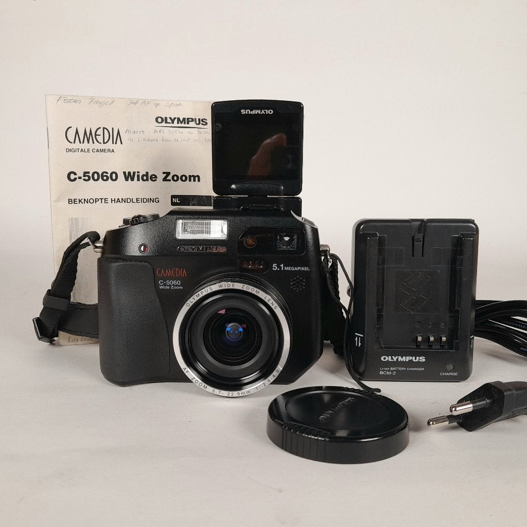 Olympus Camedia C-5060 Wide Zoom - digitale camera uit 2003, Gebruikt, Ingebouwde flitser, Olympus, Compactcamera