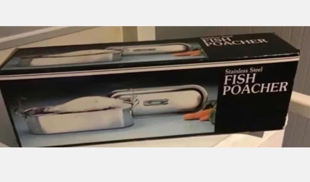 Stainless Steel fish poacher (vispocheerpan), Ophalen of Verzenden, Nieuw, Rvs, Kookpan of Snelkookpan