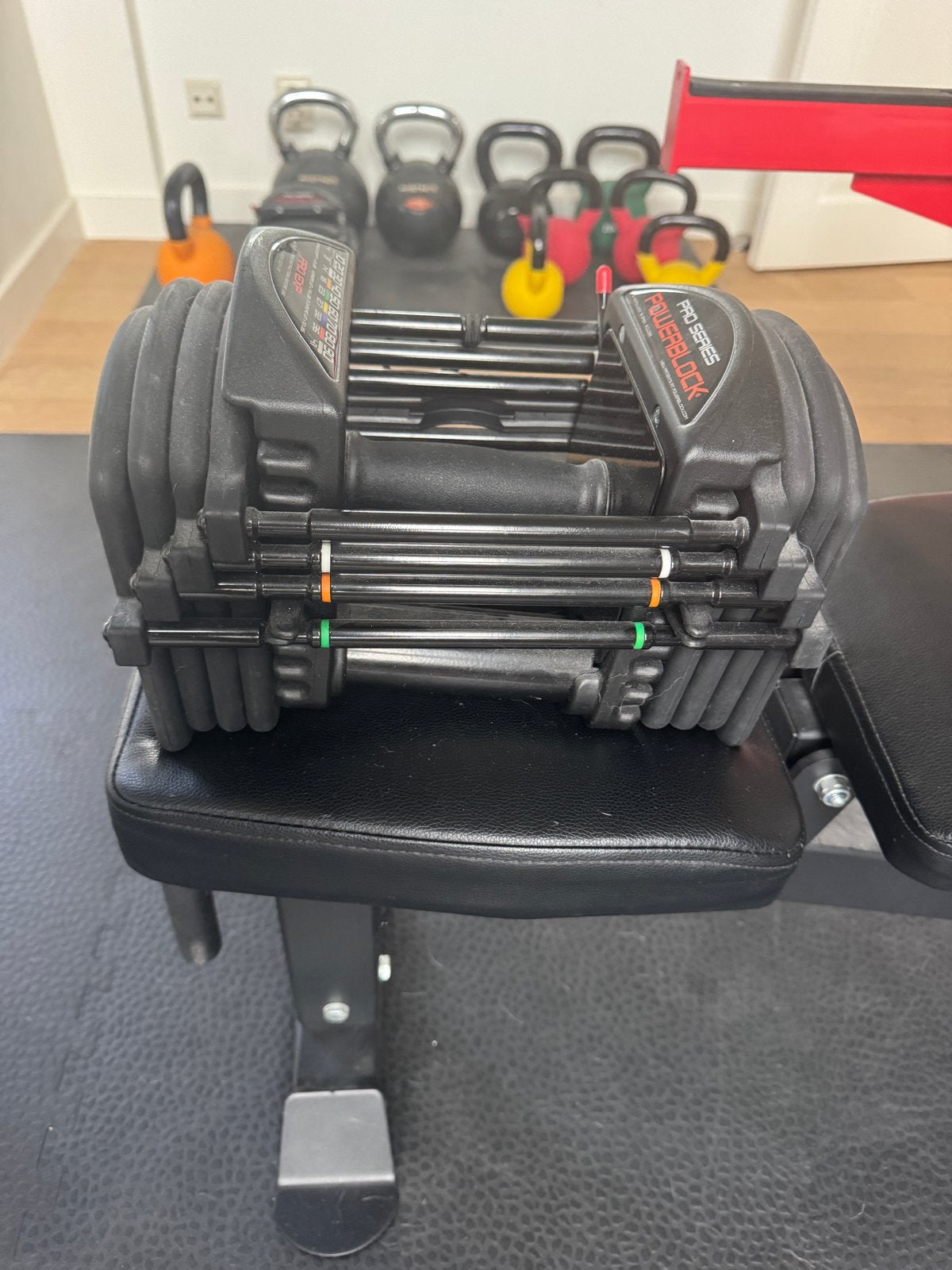 PowerBlock Pro Series Verstelbare Dumbbells, Sport en Fitness, Ophalen, Gebruikt, Armen, Dumbbell