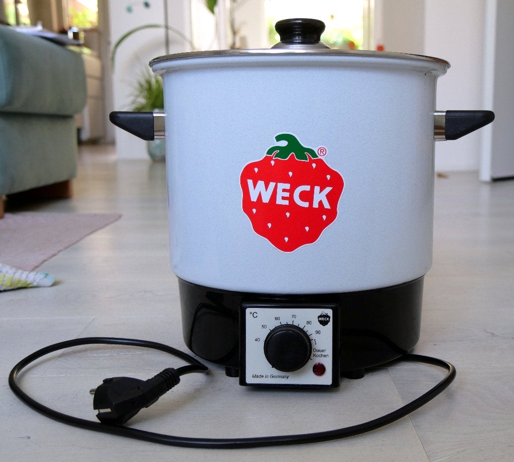 Elektrische (bijna nieuwe) wek Weck ketel 9 ltr, Overige typen, Ophalen of Verzenden, Zo goed als nieuw, Wit