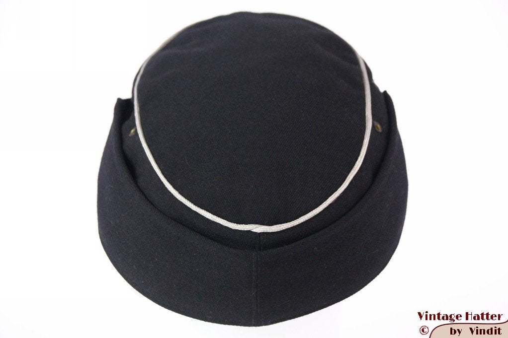 originele Vintage Zwitserse leger cadetpet zwart 54 = XS, Ophalen of Verzenden, Zo goed als nieuw, Handschoenen, Hoed of Pet