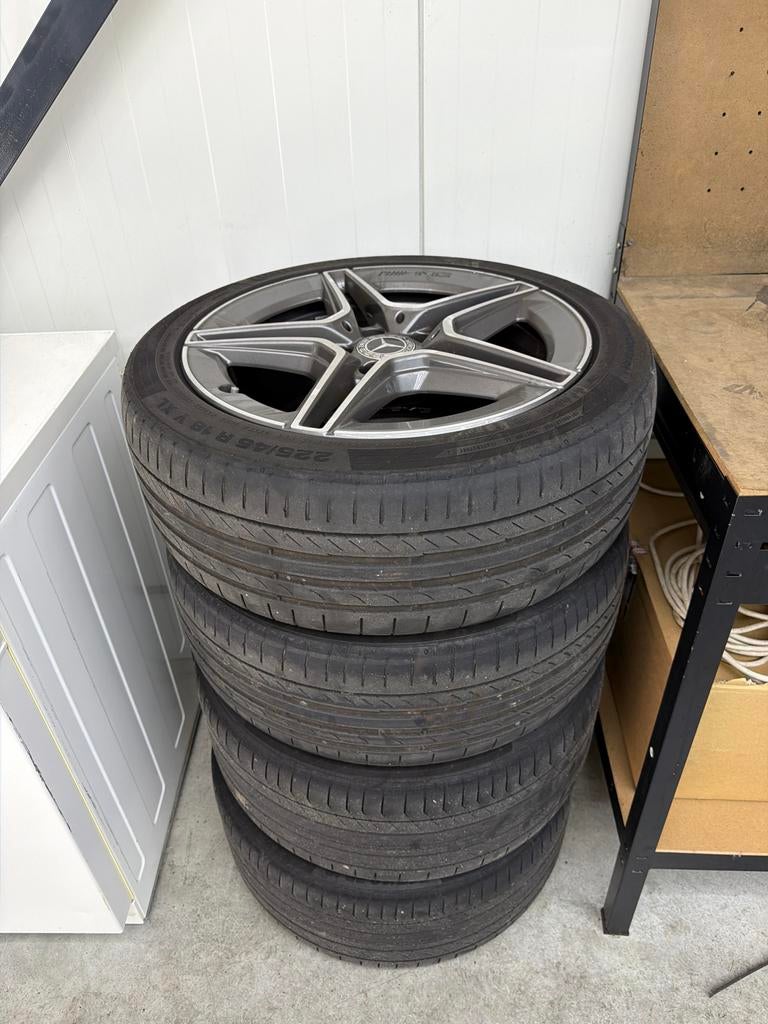 18 Inch Breedset Velgen Mercedes C-Klasse W205, Ophalen, 18 inch, Gebruikt, Velg(en)