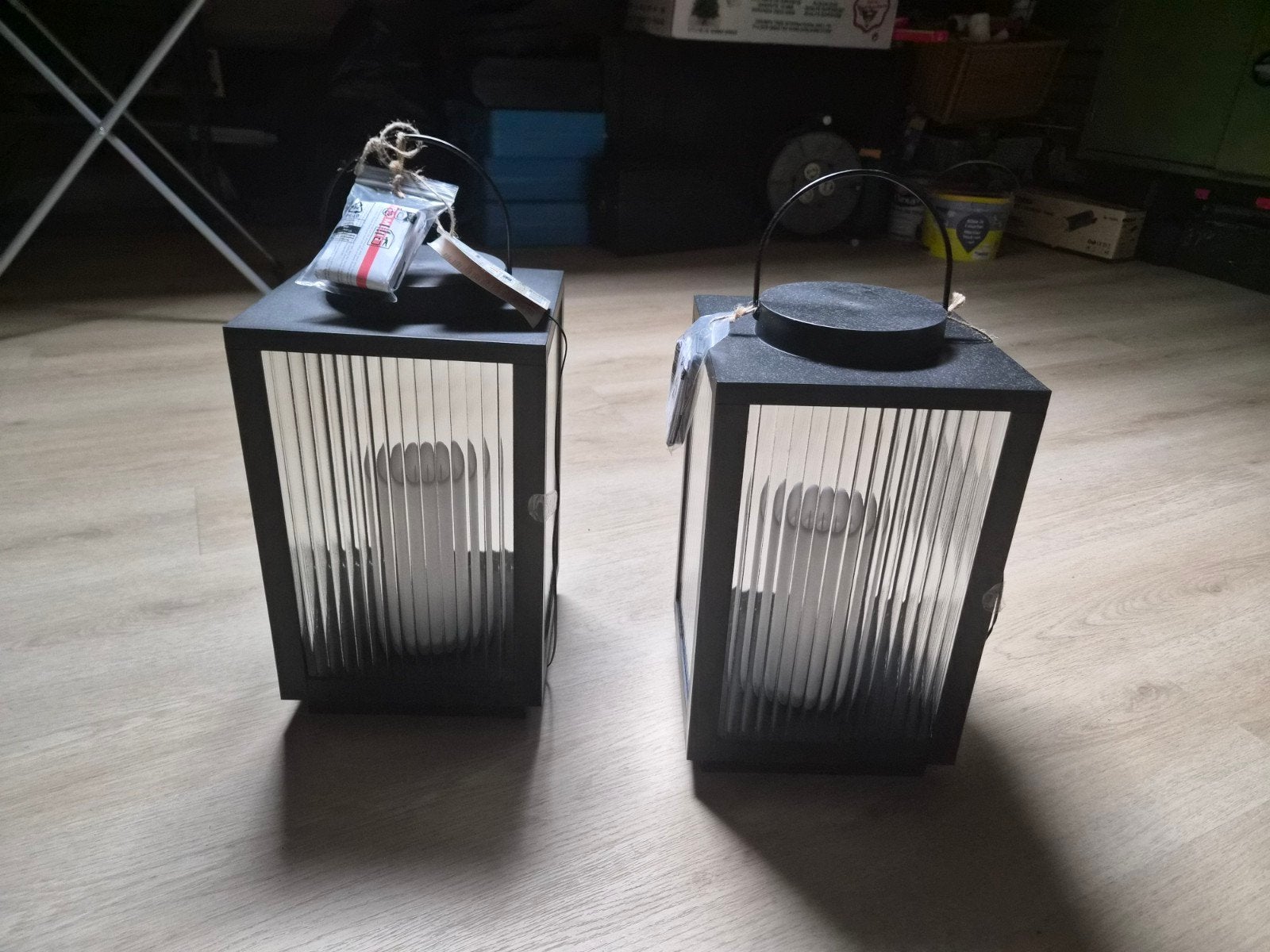 2 NIEUWE Lantaarns met LED verlichting op batterijen, Werkt op batterijen, Ophalen of Verzenden, Nieuw
