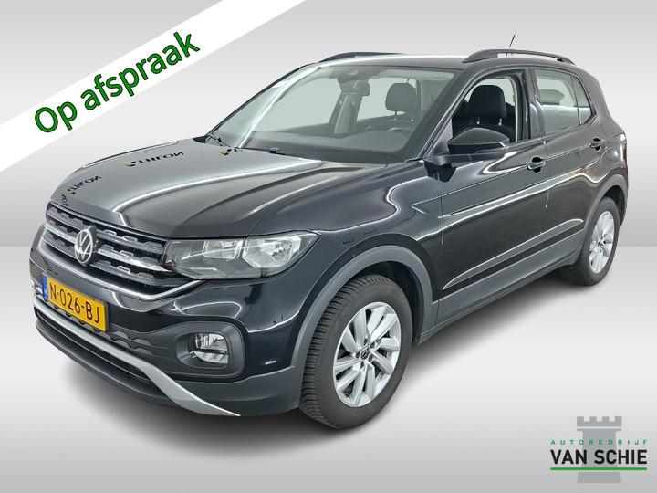 Volkswagen T-Cross 1.0 TSI Life 1e-Eig. & Keurig-Onderh BOVA, 12 maanden, Gebruikt, Zwart, Origineel Nederlands