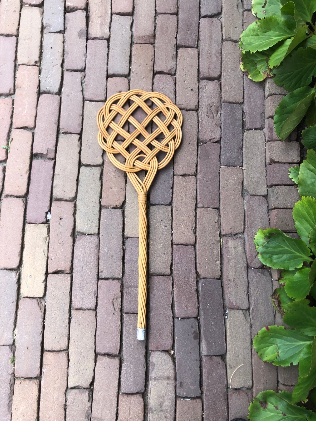 Vintage rotan mattenklopper / tapijtklopper, Ophalen of Verzenden