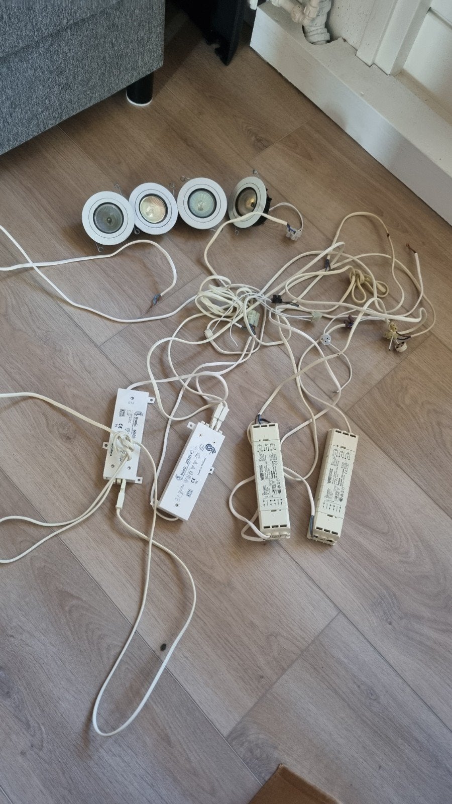 Inbouwspots met transformatoren - Halogeen, Ophalen, Gebruikt, Overige fittingen, Warm wit