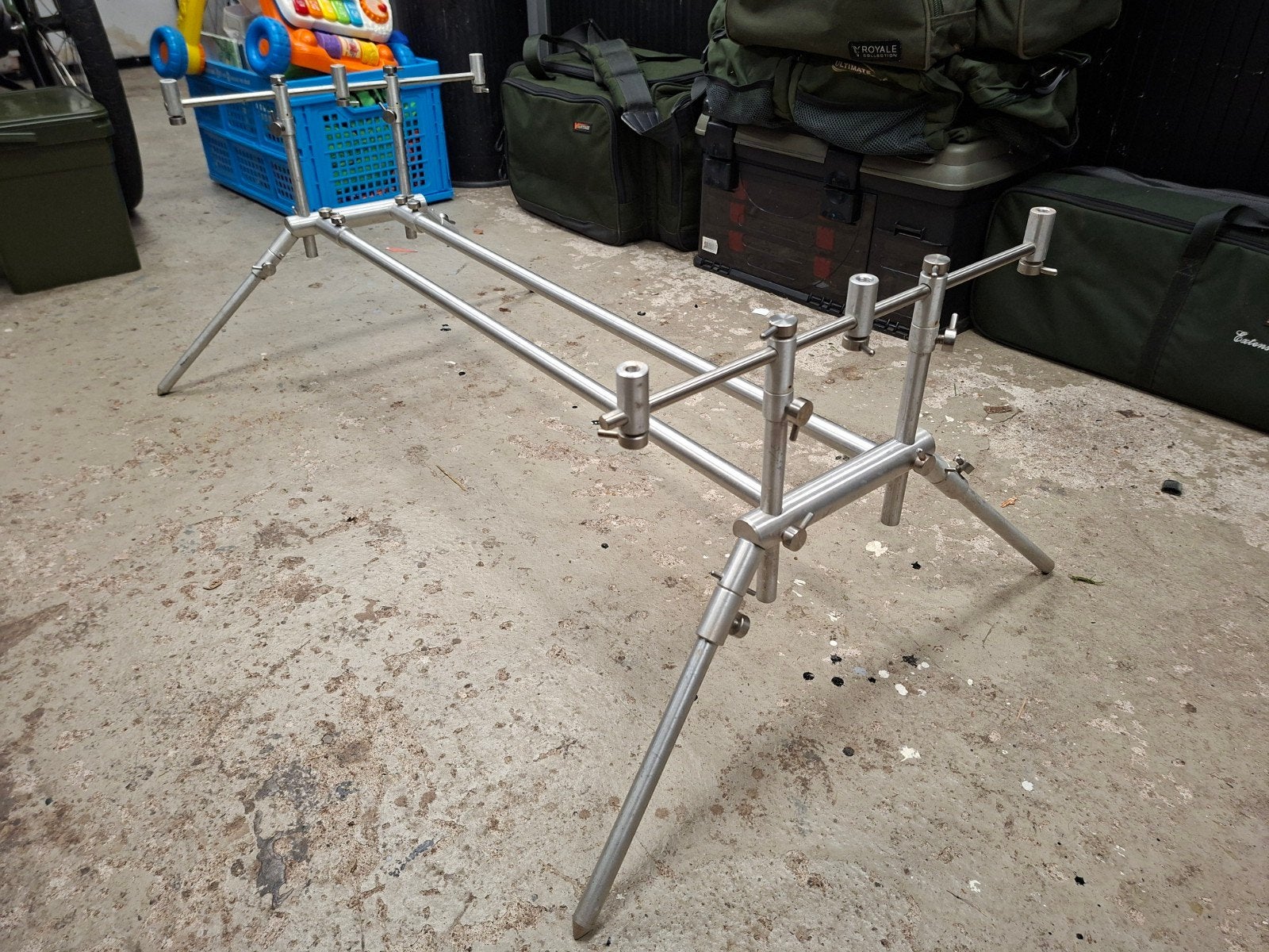 Rvs rodpod 3 hengels, Ophalen, Gebruikt, Overige typen