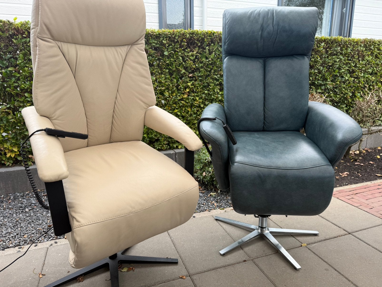 Outlet Meubelzorg sta op stoelen relax fauteuils S tot Xl, Verzenden, Zo goed als nieuw, Leer, Ruime keuze uit 100 verschillende merken