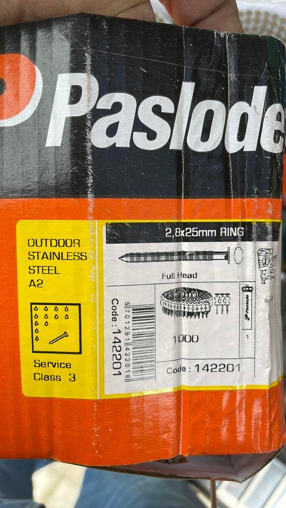 Paslode rvs spijkers 2 dozen nieuw, Ophalen of Verzenden, Zo goed als nieuw