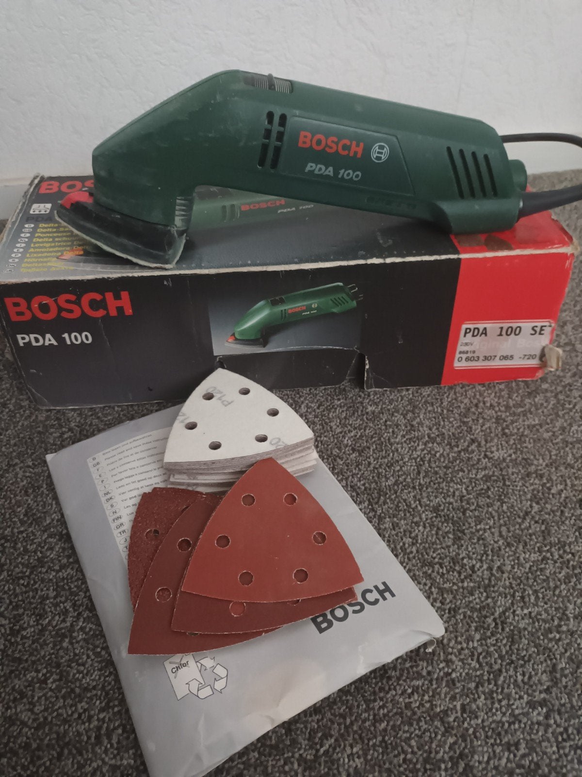 Bosch Schuurmachine PDA 100, Doe-het-zelf en Verbouw, Ophalen of Verzenden, Gebruikt, Minder dan 600 watt, Vlakschuurmachine