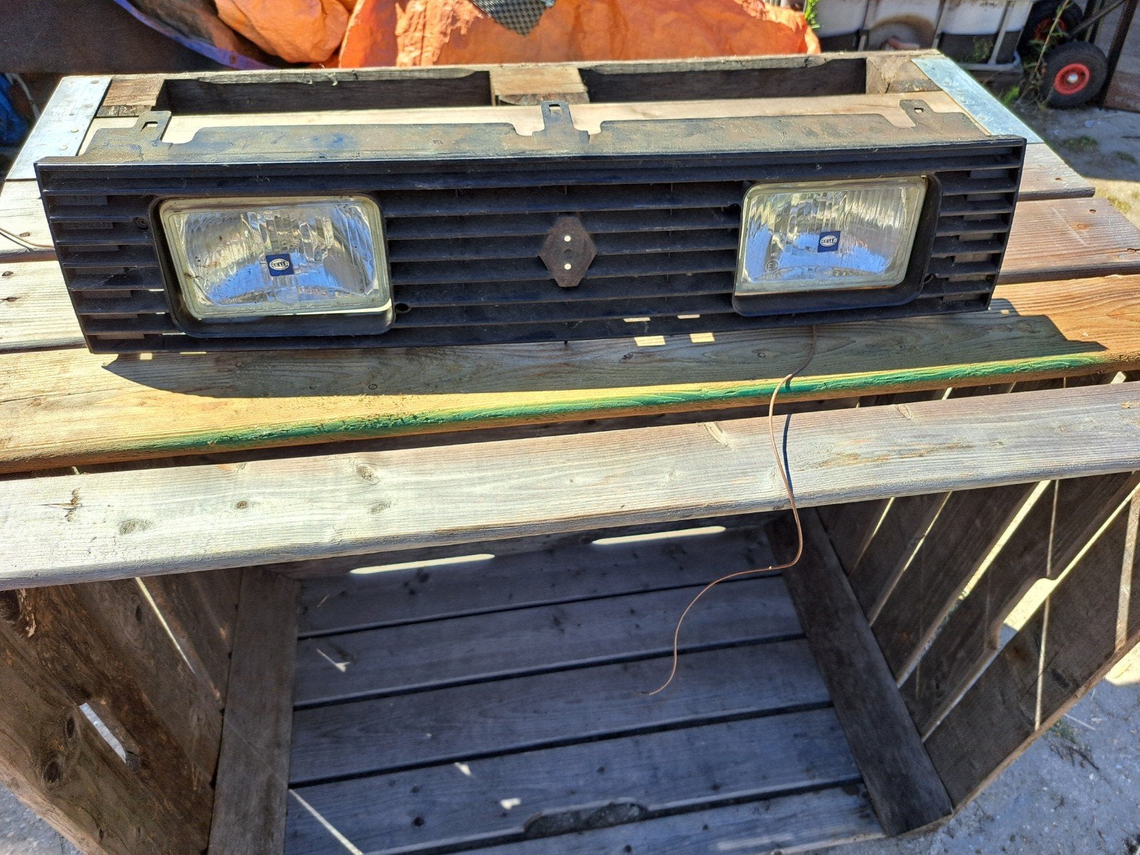 grill met lampen renault oldtimer, Auto-onderdelen, Ophalen of Verzenden, Voor, Renault, Bumper