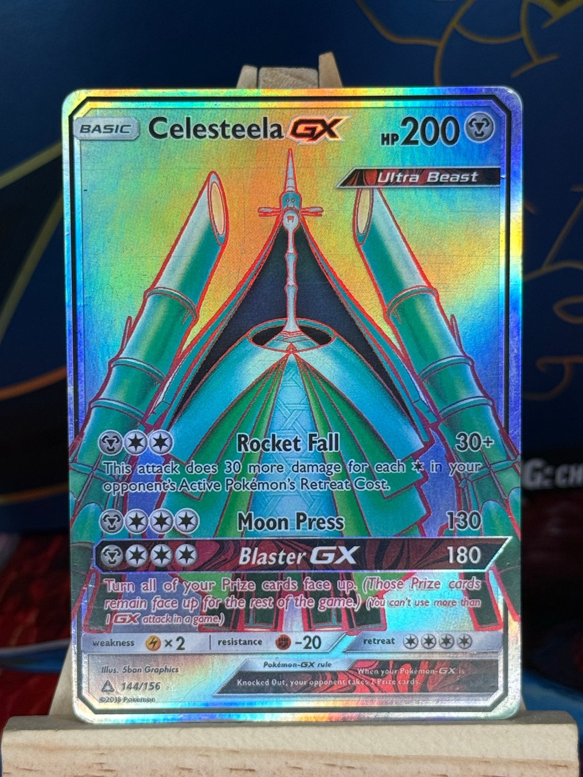 Celesteela GX #144 | Pokemon Ultra Prism, Ophalen of Verzenden, Zo goed als nieuw, Losse kaart, Foil