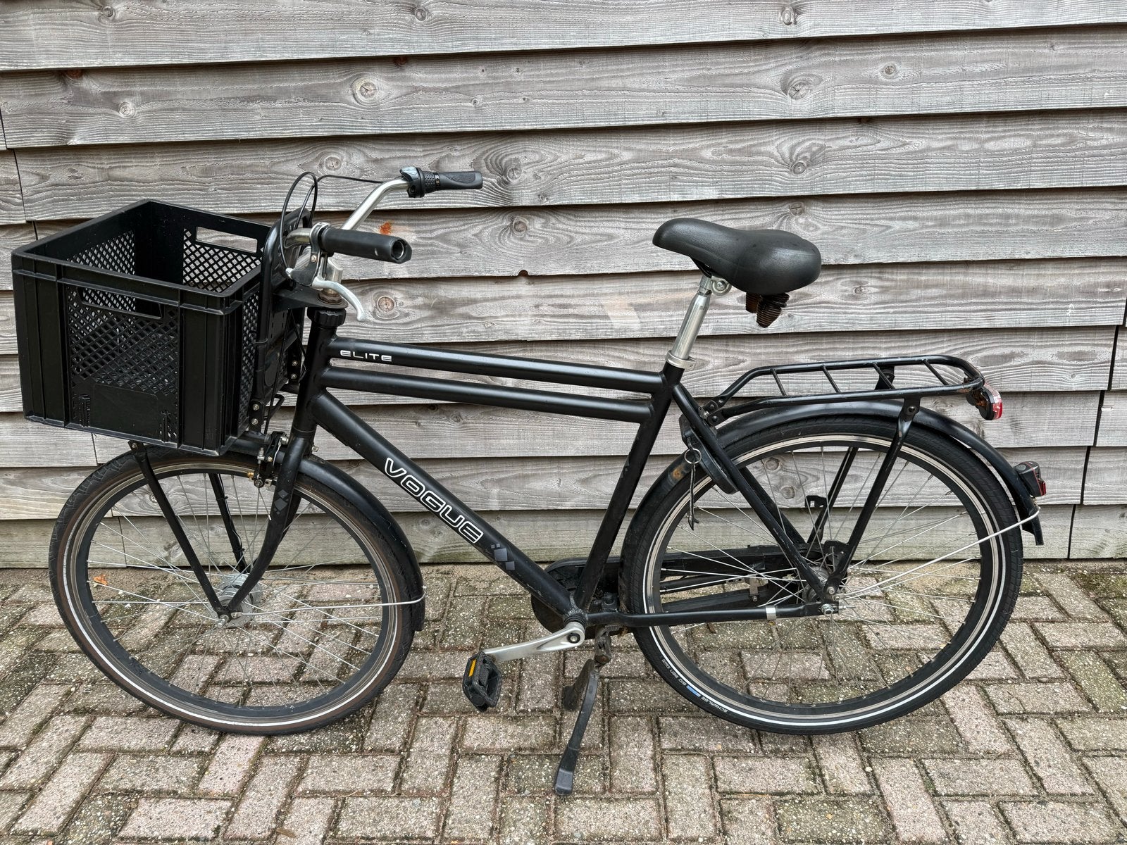 Vogue herenfiets met kratje - opknapper, Terugtraprem, Gebruikt, Versnellingen, 65 cm of meer