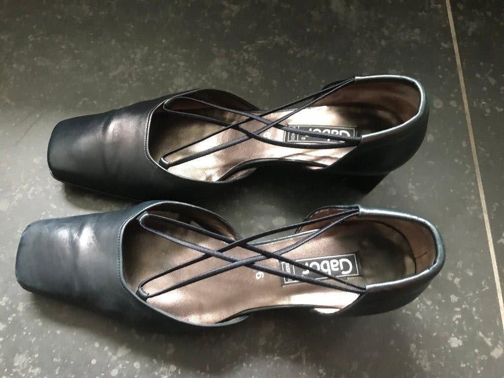 Gabor open pumps zwart mt 39 izgs, Zwart, Gabor, Ophalen of Verzenden, Zo goed als nieuw