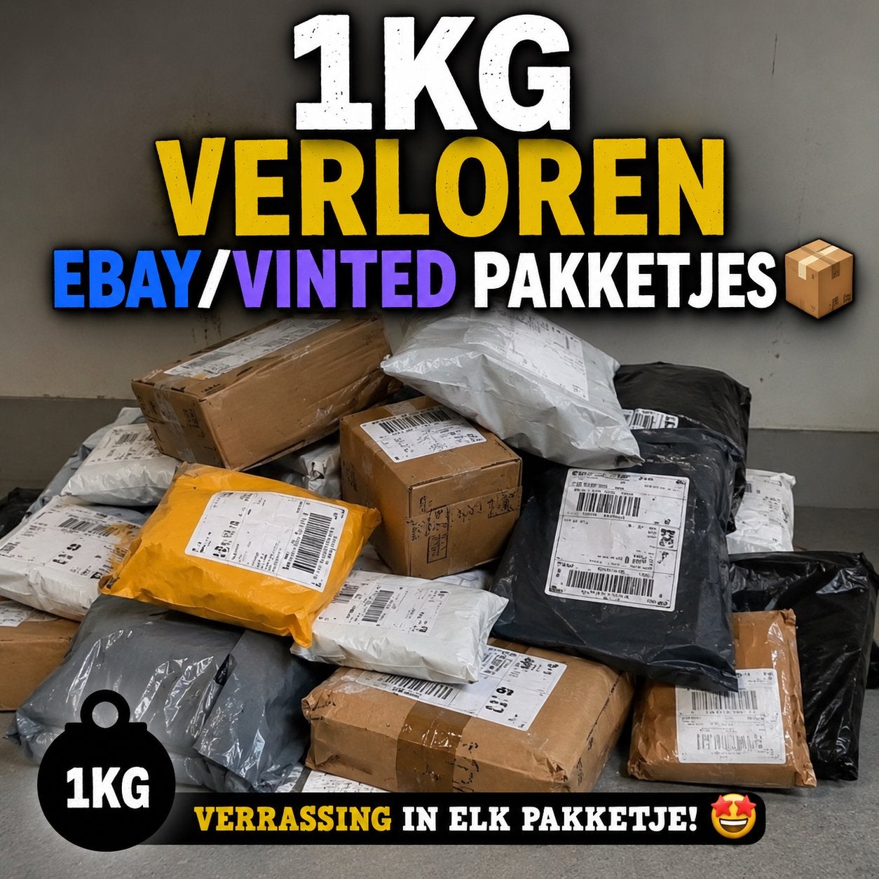 1kg verloren ebay/vinted pakketten, Ophalen of Verzenden, Gebruikt