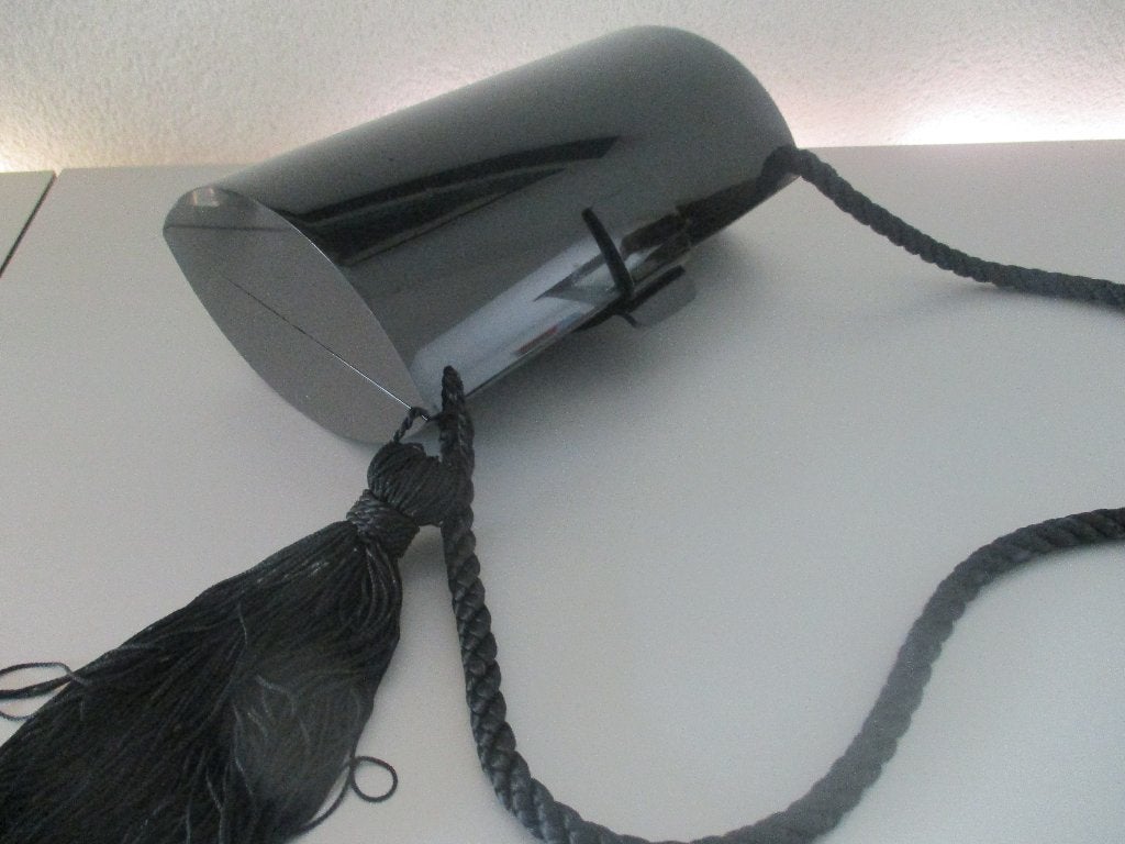 Lanvin Paris  clutch jaren '70  avondtas, tas, Sieraden, Tassen en Uiterlijk, Ophalen of Verzenden, Zo goed als nieuw, Zwart, Avondtasje