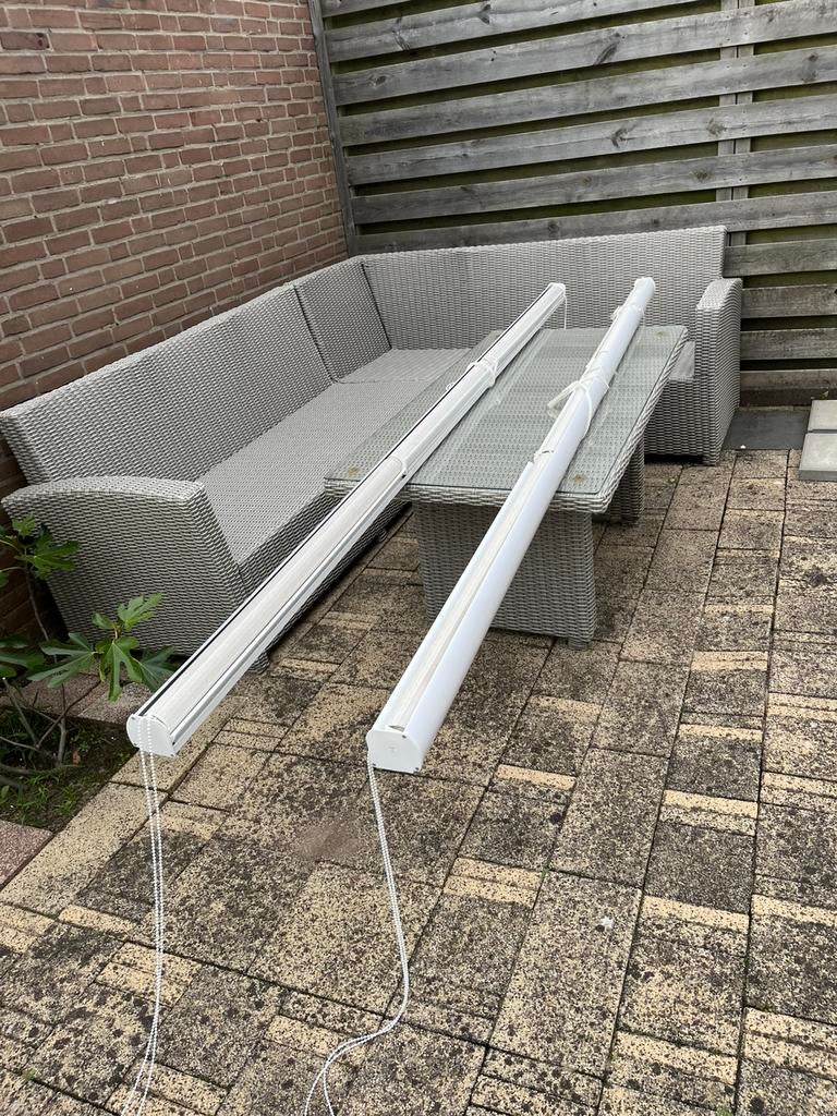 Duo rolgordijnen, Huis en Inrichting, Stoffering | Gordijnen en Lamellen, Ophalen of Verzenden, Zo goed als nieuw, 50 tot 100 cm