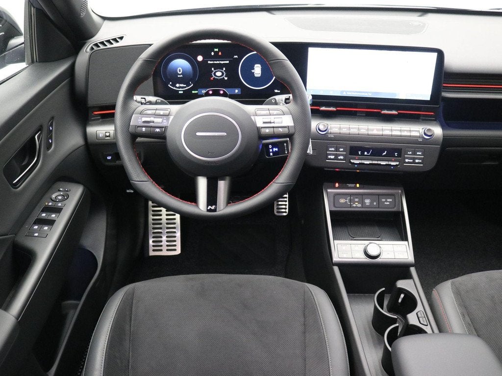 Hyundai Kona 1.6 GDI HEV N Line / N-Line interieur & Exterie, Auto's, Hyundai, 137 pk, Blauw, 1110 kg, Origineel Nederlands