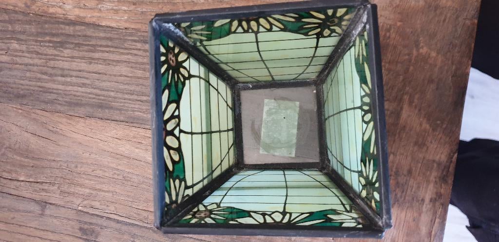 tiffany glas waxine houder, Ophalen, Zo goed als nieuw, Overige materialen