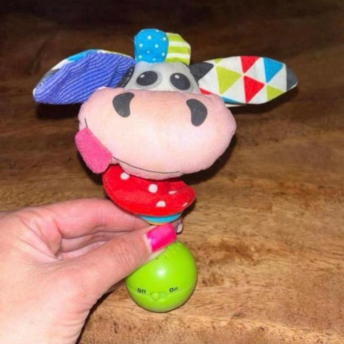 Speelgoed koe Yookidoo met geluid, Ophalen of Verzenden, Zo goed als nieuw, Rammelaar, Met geluid
