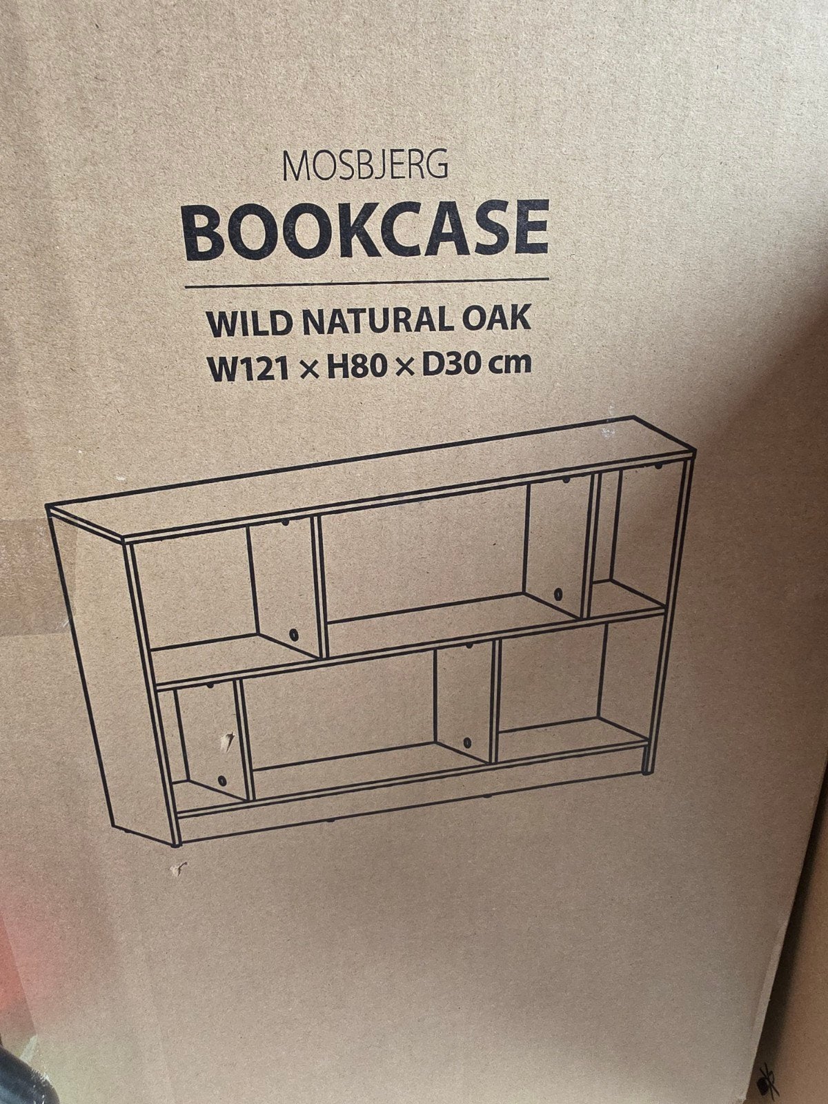 Nieuwe MOSBJERG Boekenkast - Wild Natuurlijk Eiken, Met plank(en), 100 tot 150 cm, Modern, Scandinavisch, Eikenhout
