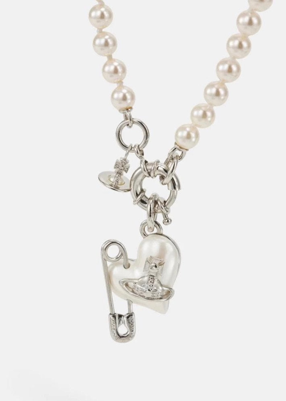 Vivienne Westwood Orietta Pearl parel Ketting Zilver NIEUW, L, Nieuw, Met hanger, L